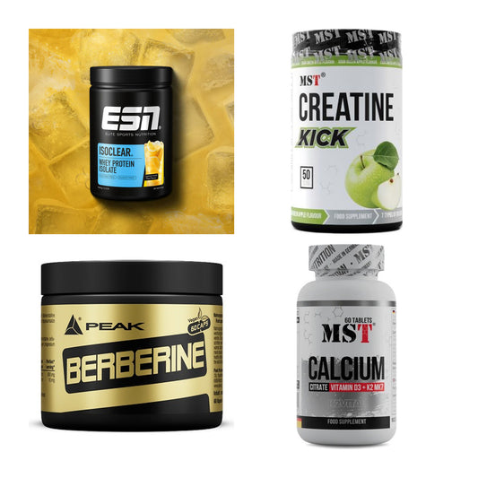 Wettkampfvorbereitung: ESN ISOCLEAR + MST Creatine + 2 weitere – alle enthaltenen Artikel