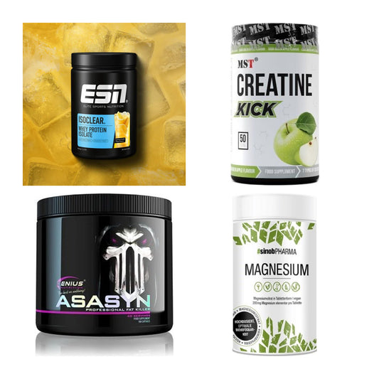 Wettkampfvorbereitung: ESN ISOCLEAR + MST Creatine + 2 weitere – alle enthaltenen Artikel