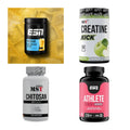 Wettkampfvorbereitung: ESN ISOCLEAR + MST Creatine + 2 weitere – alle enthaltenen Artikel