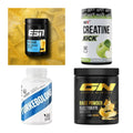 Wettkampfvorbereitung: ESN ISOCLEAR + MST Creatine + 2 weitere – alle enthaltenen Artikel