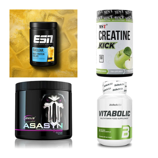Wettkampfvorbereitung: ESN ISOCLEAR + MST Creatine + 2 weitere – alle enthaltenen Artikel