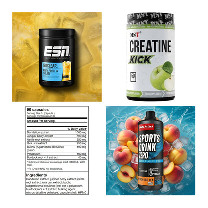 Wettkampfvorbereitung: ESN ISOCLEAR + MST Creatine + 2 weitere – alle enthaltenen Artikel