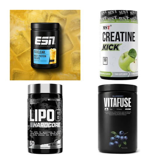 Wettkampfvorbereitung: ESN ISOCLEAR + MST Creatine + 2 weitere – alle enthaltenen Artikel
