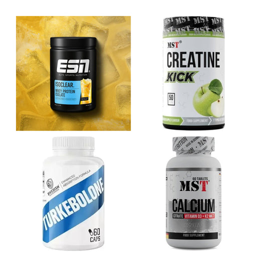 Wettkampfvorbereitung: ESN ISOCLEAR + MST Creatine + 2 weitere – alle enthaltenen Artikel
