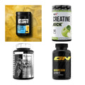 Wettkampfvorbereitung: ESN ISOCLEAR + MST Creatine + 2 weitere – alle enthaltenen Artikel