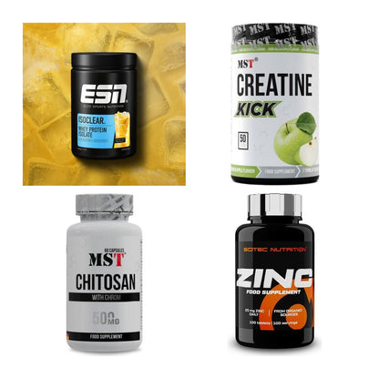 Wettkampfvorbereitung: ESN ISOCLEAR + MST Creatine + 2 weitere – alle enthaltenen Artikel