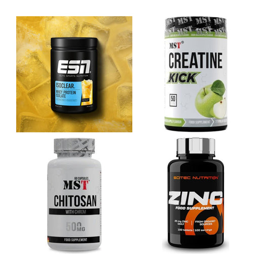 Wettkampfvorbereitung: ESN ISOCLEAR + MST Creatine + 2 weitere – alle enthaltenen Artikel