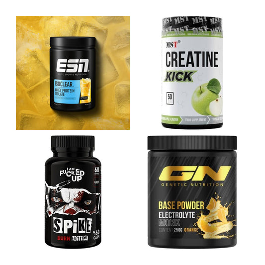 Wettkampfvorbereitung: ESN ISOCLEAR + MST Creatine + 2 weitere – alle enthaltenen Artikel