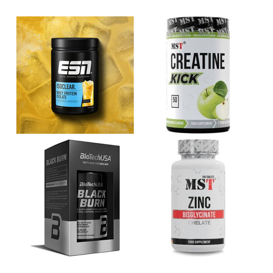 Wettkampfvorbereitung: ESN ISOCLEAR + MST Creatine + 2 weitere – alle enthaltenen Artikel
