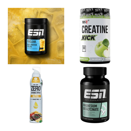 Wettkampfvorbereitung: ESN ISOCLEAR + MST Creatine + 2 weitere – alle enthaltenen Artikel
