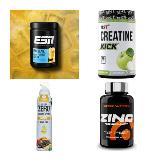 Wettkampfvorbereitung: ESN ISOCLEAR + MST Creatine + 2 weitere – alle enthaltenen Artikel