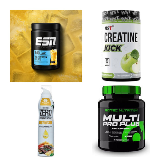 Wettkampfvorbereitung: ESN ISOCLEAR + MST Creatine + 2 weitere – alle enthaltenen Artikel
