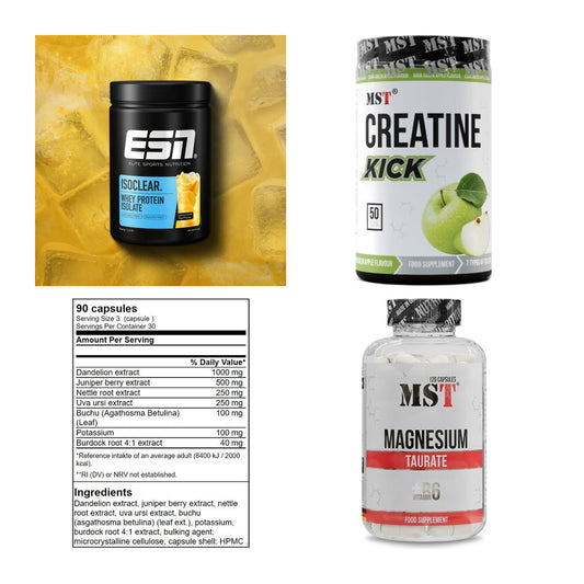 Wettkampfvorbereitung: ESN ISOCLEAR + MST Creatine + 2 weitere – alle enthaltenen Artikel
