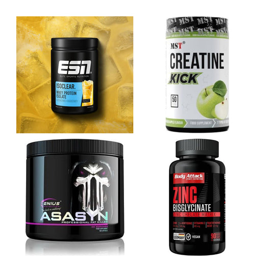 Wettkampfvorbereitung: ESN ISOCLEAR + MST Creatine + 2 weitere – alle enthaltenen Artikel