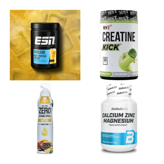 Wettkampfvorbereitung: ESN ISOCLEAR + MST Creatine + 2 weitere – alle enthaltenen Artikel