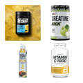 Wettkampfvorbereitung: ESN ISOCLEAR + MST Creatine + 2 weitere – alle enthaltenen Artikel