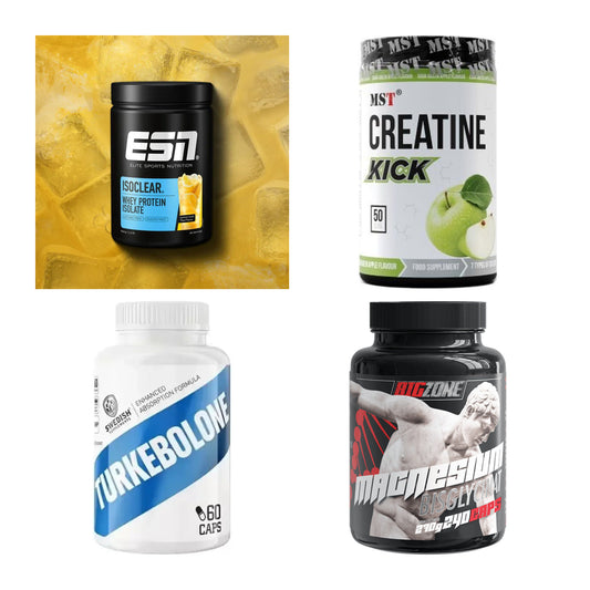 Wettkampfvorbereitung: ESN ISOCLEAR + MST Creatine + 2 weitere – alle enthaltenen Artikel