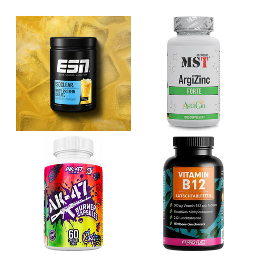 Wettkampfvorbereitung: ESN ISOCLEAR + MST ArgiZinc + 2 weitere – alle enthaltenen Artikel