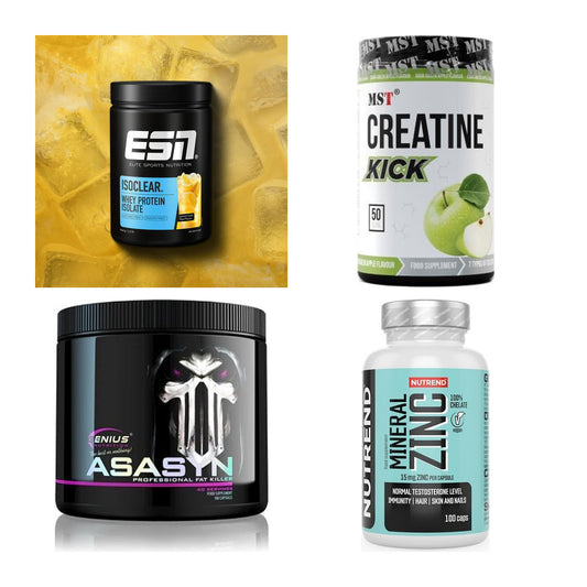 Wettkampfvorbereitung: ESN ISOCLEAR + MST Creatine + 2 weitere – alle enthaltenen Artikel