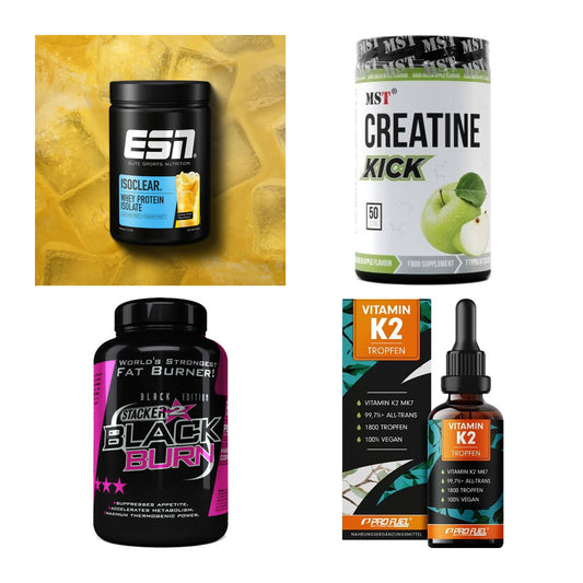 Wettkampfvorbereitung: ESN ISOCLEAR + MST Creatine + 2 weitere – alle enthaltenen Artikel