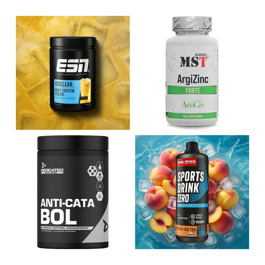 Wettkampfvorbereitung: ESN ISOCLEAR + MST ArgiZinc + 2 weitere – alle enthaltenen Artikel