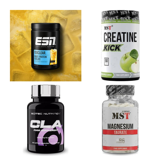 Wettkampfvorbereitung: ESN ISOCLEAR + MST Creatine + 2 weitere – alle enthaltenen Artikel