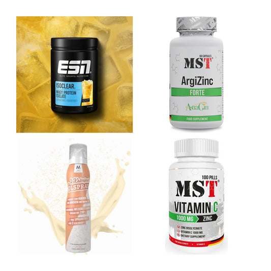 Wettkampfvorbereitung: ESN ISOCLEAR + MST ArgiZinc + 2 weitere – alle enthaltenen Artikel