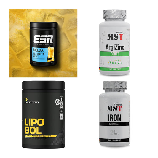Wettkampfvorbereitung: ESN ISOCLEAR + MST ArgiZinc + 2 weitere – alle enthaltenen Artikel