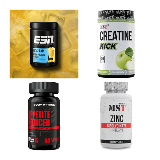 Wettkampfvorbereitung: ESN ISOCLEAR + MST Creatine + 2 weitere – alle enthaltenen Artikel