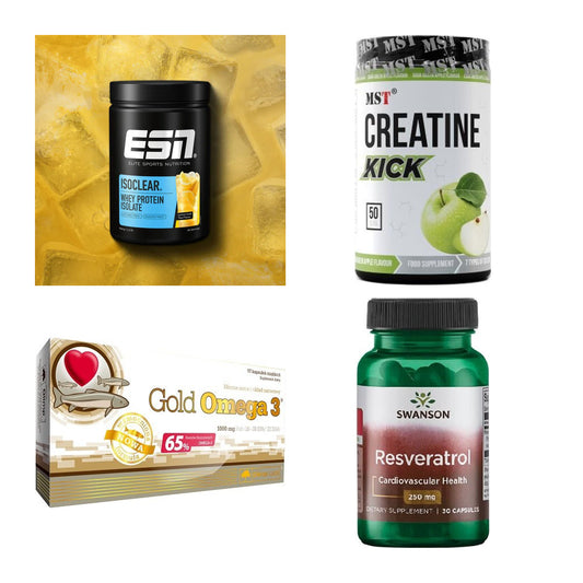 Wettkampfvorbereitung: ESN ISOCLEAR + MST Creatine + 2 weitere – alle enthaltenen Artikel