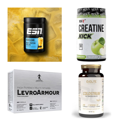 Wettkampfvorbereitung: ESN ISOCLEAR + MST Creatine + 2 weitere – alle enthaltenen Artikel