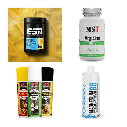 Wettkampfvorbereitung: ESN ISOCLEAR + MST ArgiZinc + 2 weitere – alle enthaltenen Artikel