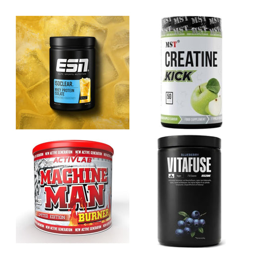 Wettkampfvorbereitung: ESN ISOCLEAR + MST Creatine + 2 weitere – alle enthaltenen Artikel