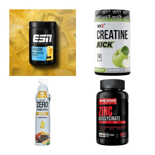 Wettkampfvorbereitung: ESN ISOCLEAR + MST Creatine + 2 weitere – alle enthaltenen Artikel