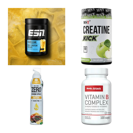 Wettkampfvorbereitung: ESN ISOCLEAR + MST Creatine + 2 weitere – alle enthaltenen Artikel