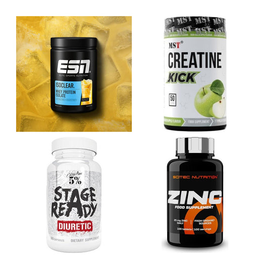 Wettkampfvorbereitung: ESN ISOCLEAR + MST Creatine + 2 weitere – alle enthaltenen Artikel