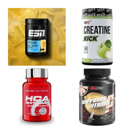 Wettkampfvorbereitung: ESN ISOCLEAR + MST Creatine + 2 weitere – alle enthaltenen Artikel