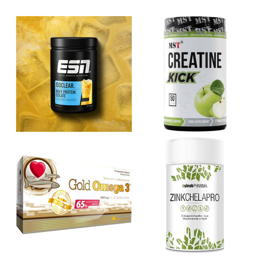 Wettkampfvorbereitung: ESN ISOCLEAR + MST Creatine + 2 weitere – alle enthaltenen Artikel
