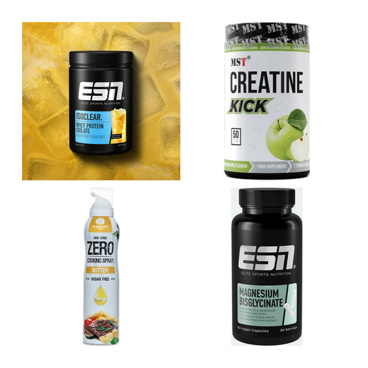 Wettkampfvorbereitung: ESN ISOCLEAR + MST Creatine + 2 weitere – alle enthaltenen Artikel