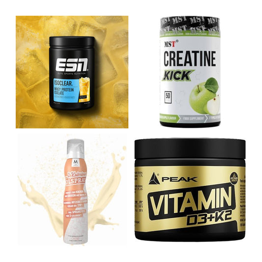 Wettkampfvorbereitung: ESN ISOCLEAR + MST Creatine + 2 weitere – alle enthaltenen Artikel