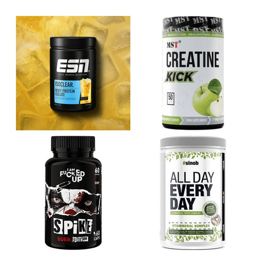 Wettkampfvorbereitung: ESN ISOCLEAR + MST Creatine + 2 weitere – alle enthaltenen Artikel