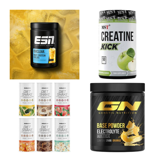 Wettkampfvorbereitung: ESN ISOCLEAR + MST Creatine + 2 weitere – alle enthaltenen Artikel