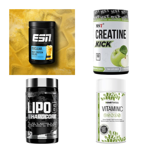 Wettkampfvorbereitung: ESN ISOCLEAR + MST Creatine + 2 weitere – alle enthaltenen Artikel