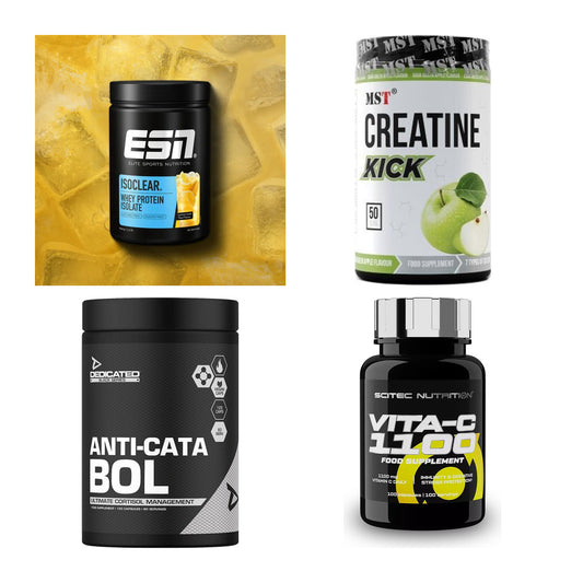 Wettkampfvorbereitung: ESN ISOCLEAR + MST Creatine + 2 weitere – alle enthaltenen Artikel