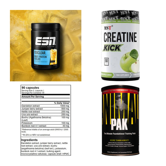 Wettkampfvorbereitung: ESN ISOCLEAR + MST Creatine + 2 weitere – alle enthaltenen Artikel