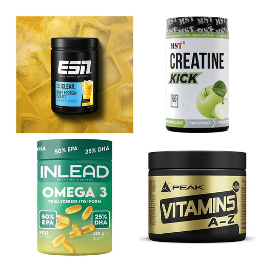 Wettkampfvorbereitung: ESN ISOCLEAR + MST Creatine + 2 weitere – alle enthaltenen Artikel