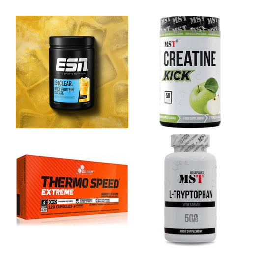 Wettkampfvorbereitung: ESN ISOCLEAR + MST Creatine + 2 weitere – alle enthaltenen Artikel