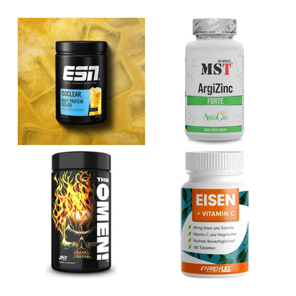 Wettkampfvorbereitung: ESN ISOCLEAR + MST ArgiZinc + 2 weitere – alle enthaltenen Artikel