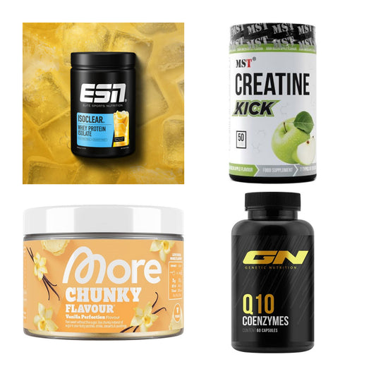 Wettkampfvorbereitung: ESN ISOCLEAR + MST Creatine + 2 weitere – alle enthaltenen Artikel