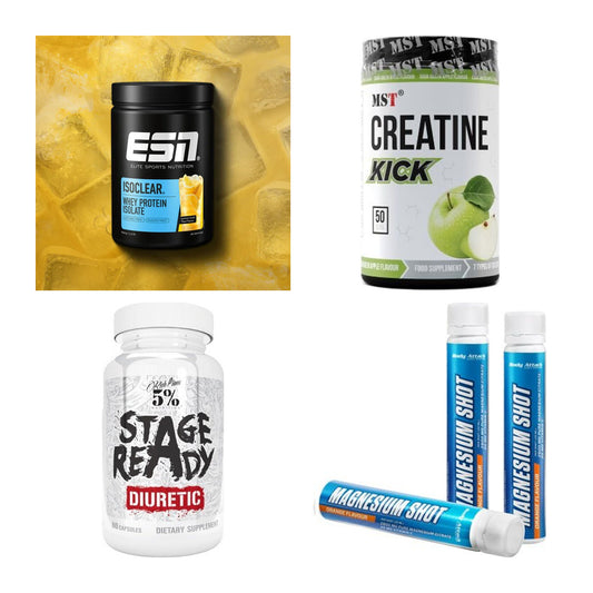 Wettkampfvorbereitung: ESN ISOCLEAR + MST Creatine + 2 weitere – alle enthaltenen Artikel